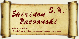 Spiridon Mačvanski vizit kartica